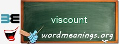 WordMeaning blackboard for viscount